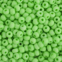 50g 6/0 Opaque Matte Neon Green Seed Beads