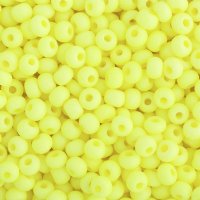 50g 6/0 Opaque Matte Neon Yellow Seed Beads
