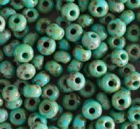 50g of 6/0 Opaque Turquoise Travertine Seed Beads