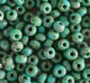 50g of 6/0 Opaque Turquoise Travertine Seed Beads