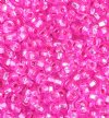 50g 6/0 Fuchsia Silver Lined
