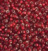 50g 6/0 Dark Red Silver Lined Seed Beads