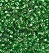 50g 6/0 Green Silver Lined Seed Beads