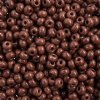 50g 6/0 Opaque Terra Dyed Dark Brown Intensive Seed Beads