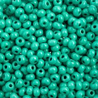 50g 6/0 Opaque Terra Dyed Dark Green Intensive Seed Beads