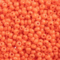 50g 6/0 Opaque Terra Dyed Orange Intensive Seed Beads