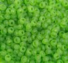 50g 6/0 Transparent Matte Green Seed Beads