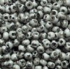 50g of White & Black Terra Melafyr 6/0 Seed Beads