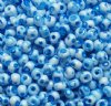 50g of White & Blue Terra Melafyr 6/0 Seed Beads