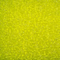 50 Grams of 8/0 Colorlined Neon Yellow Seed Beads