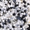 50g of 8/0 Black and White Multi Mix Seed Beads