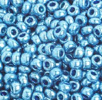 50g of 8/0 Metallic Blue Seed Beads