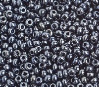 50g 8/0 Metallic Gunmetal Seed Beads