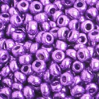 50g 8/0 Metallic Purple Seed Beads
