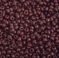 50g 8/0 Opaque Dark Brown Seed Beads