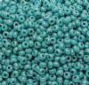 50 Grams of 8/0 Opaque Green Turquoise AB Seed Beads