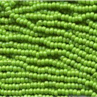 50g 8/0 Opaque Light Green AB Seed Beads