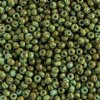 50g 8/0 Opaque Turquoise Travertine Seed Beads 