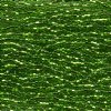 50g 8/0 Silverlined Chartreuse Green Seed Beads