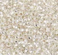 50g 8/0 Silverlined Crystal Seed Beads