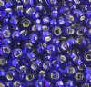 50g 8/0 Silverlined Royal Blue Seed Beads