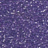 50 Grams of 8/0 Silverlined Solgel Violet Seed Beads