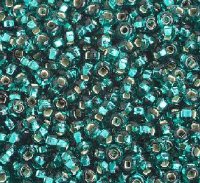 50g 8/0 Silverlined Teal Seed Beads