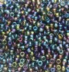 50g 8/0 Transparent Black Diamond AB Seed Beads