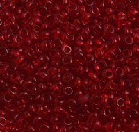 50g 8/0 Transparent Dark Red Seed Beads