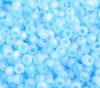 50g 8/0 Transparent Matte Aqua AB Seed Beads