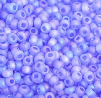 50g 8/0 Transparent Matte Blue AB Seed Beads