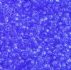 50g 8/0 Transparent Medium Blue Seed Beads