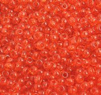 50g 8/0 Transparent Orange Seed Beads