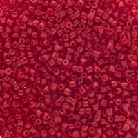 25g, 9/0 3-Cut Opaque Light Red Seed Beads