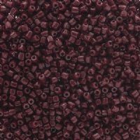 25g, 9/0 3-Cut Opaque Dark Wine Seed Beads