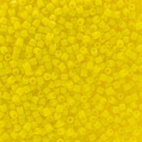 25g, 9/0 3-Cut Opaque Lemon Yellow Seed Beads