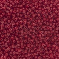 25g, 9/0 3-Cut Opaque Dark Red Seed Beads
