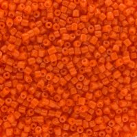 25g, 9/0 3-Cut Opaque Orange Seed Beads
