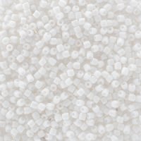 25g, 9/0 3-Cut Opaque White Seed Beads