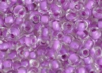 50g 2/0 Crystal Colorlined Violet Seed Beads