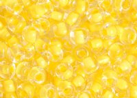 50g 2/0 Crystal Colorlined Yellow Seed Beads