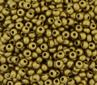 50g 6/0 Matte Metallic Green Gold Seed Beads