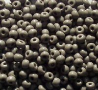 50g 6/0 Opaque Grey Seed Beads