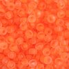 50g 6/0 Transparent Matte Neon Orange Seed Beads