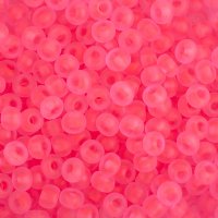 50g 6/0 Transparent Matte Neon Pink Seed Beads