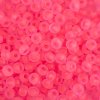 50g 6/0 Transparent Matte Neon Pink Seed Beads