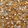 50 Grams Mixed Gold Glass Seed & Bugle Beads