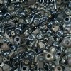 50 Grams Mixed Black and Grey Seed & Bugle Beads