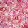 50 Grams Mixed Pink Seed & Bugle Beads