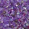 50 Grams Mixed Light Purple Seed & Bugle Beads